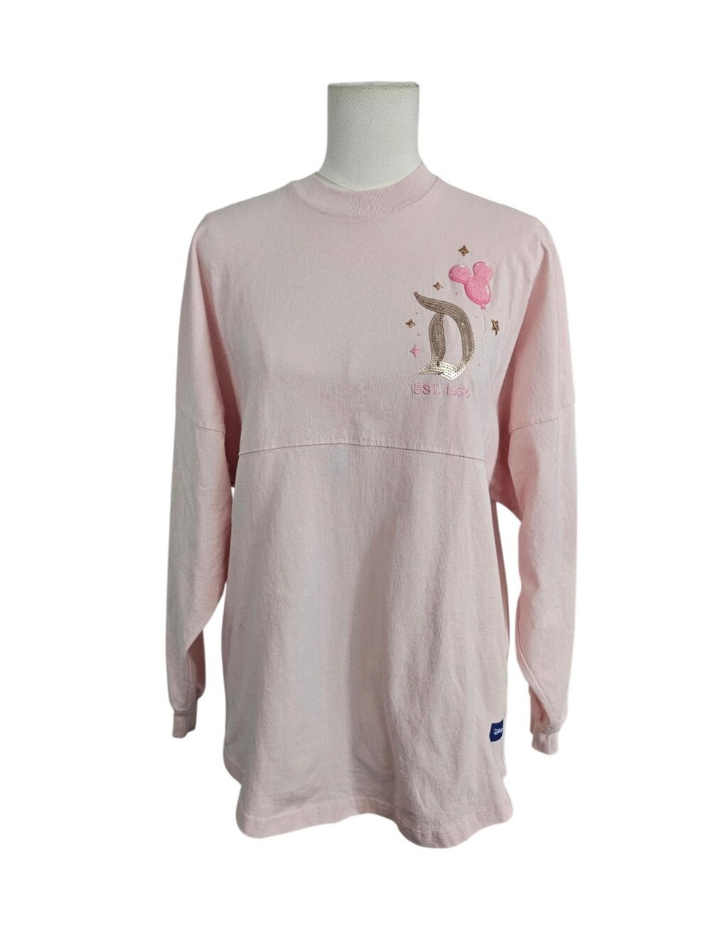 Disneyland Resort Pink Mickey Balloon Spirit Jersey Sequins Size